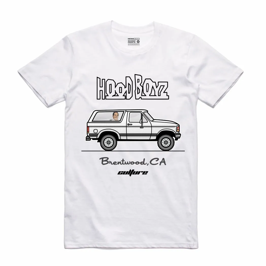 Streetwear on Demand CULTURE OJ CHASE HOOD BOYZ TEE WHITE