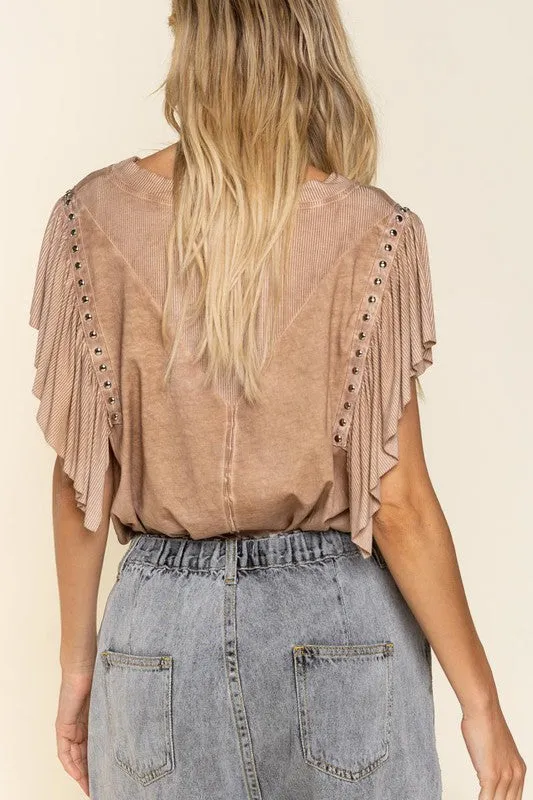 Studded Flutter Sleeve - POL