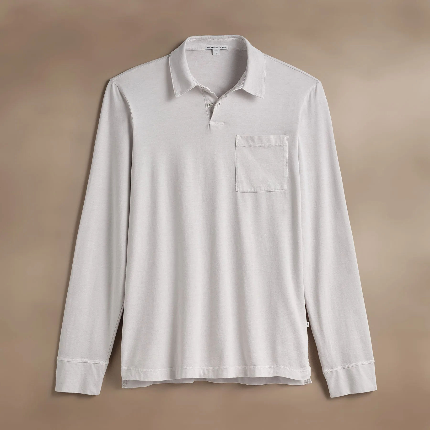 Sueded Jersey Rugby Polo - Light Mist Pigment