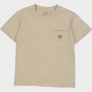 T-Shirt SS Bee Embroidered in Buttermilk