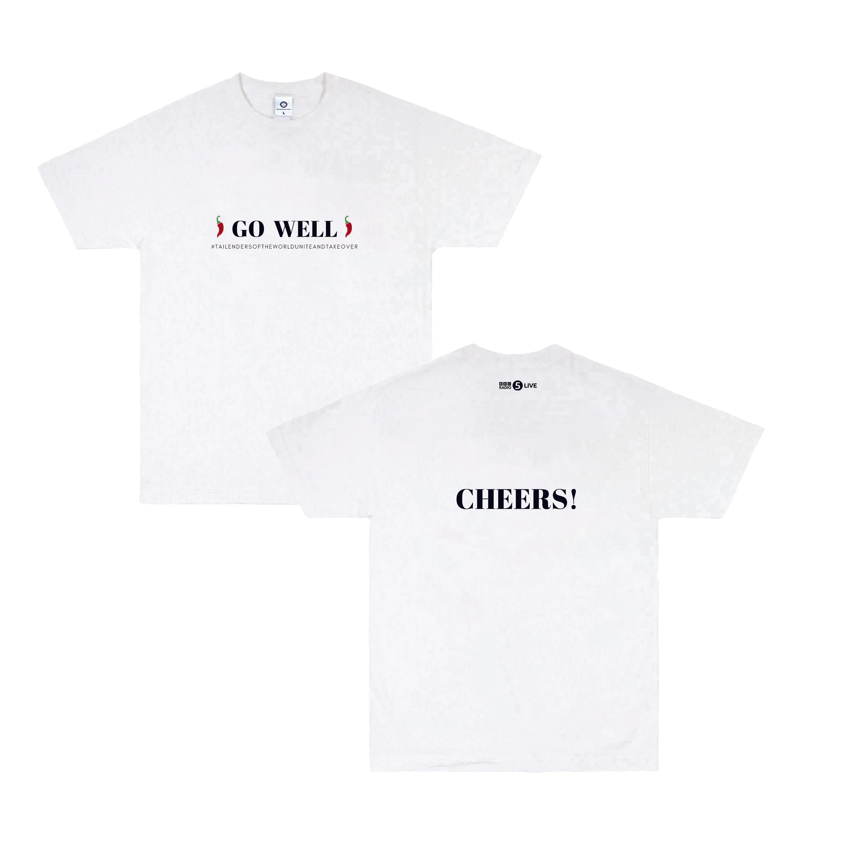 Tailenders 'Go Well' Tee - Black / White