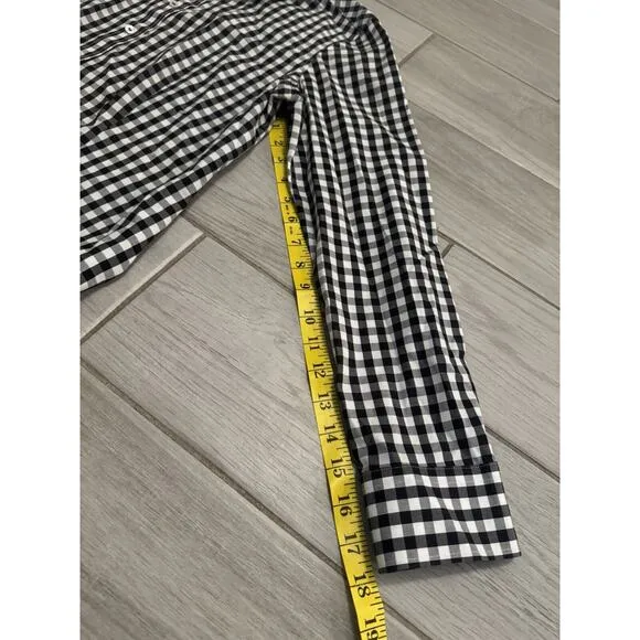 Talbots Checkered Set 2 Piece Women’s Size 6 Black And White Cotton Spandex