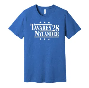 Tavares & Nylander '28 - Toronto Hockey Political Campaign Parody T-Shirt - Hyper Than Hype Shirts