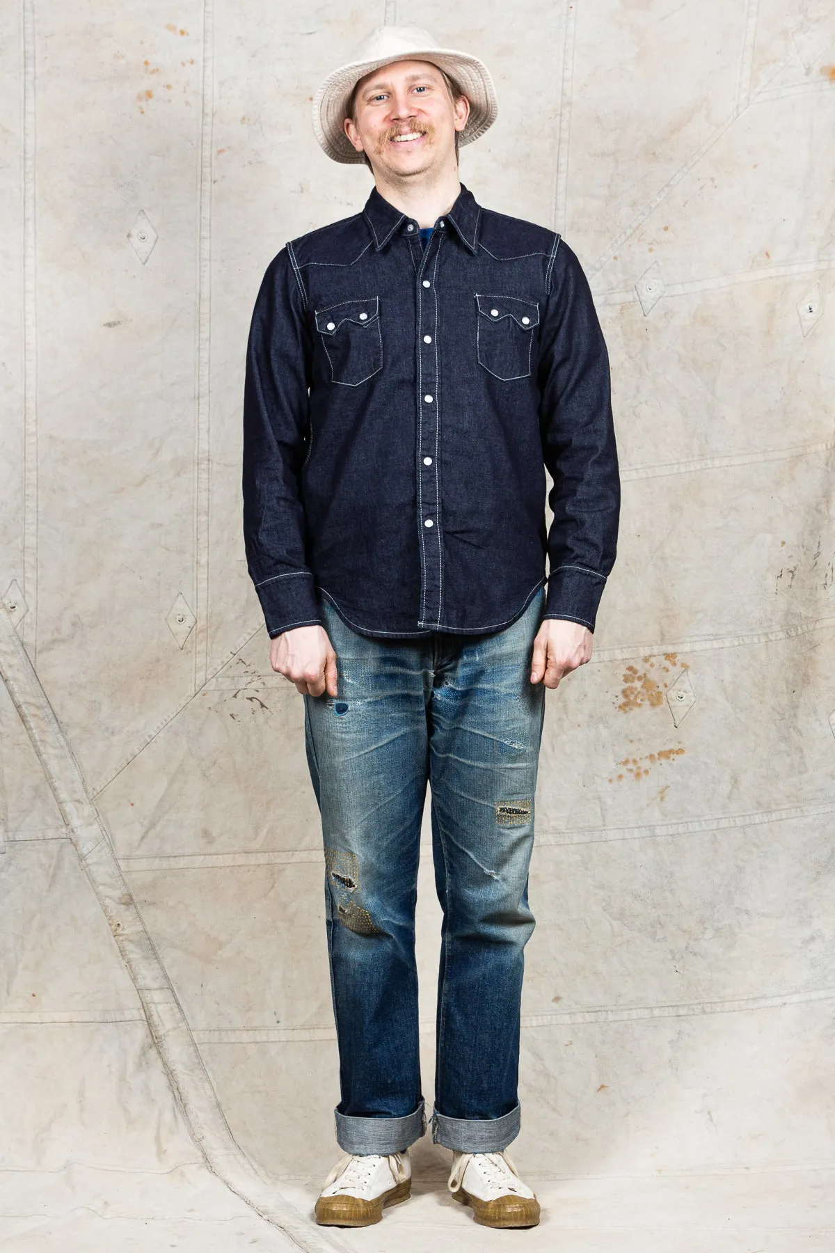 TCB Jeans Ranch Denim Shirt / Sawtooth Western