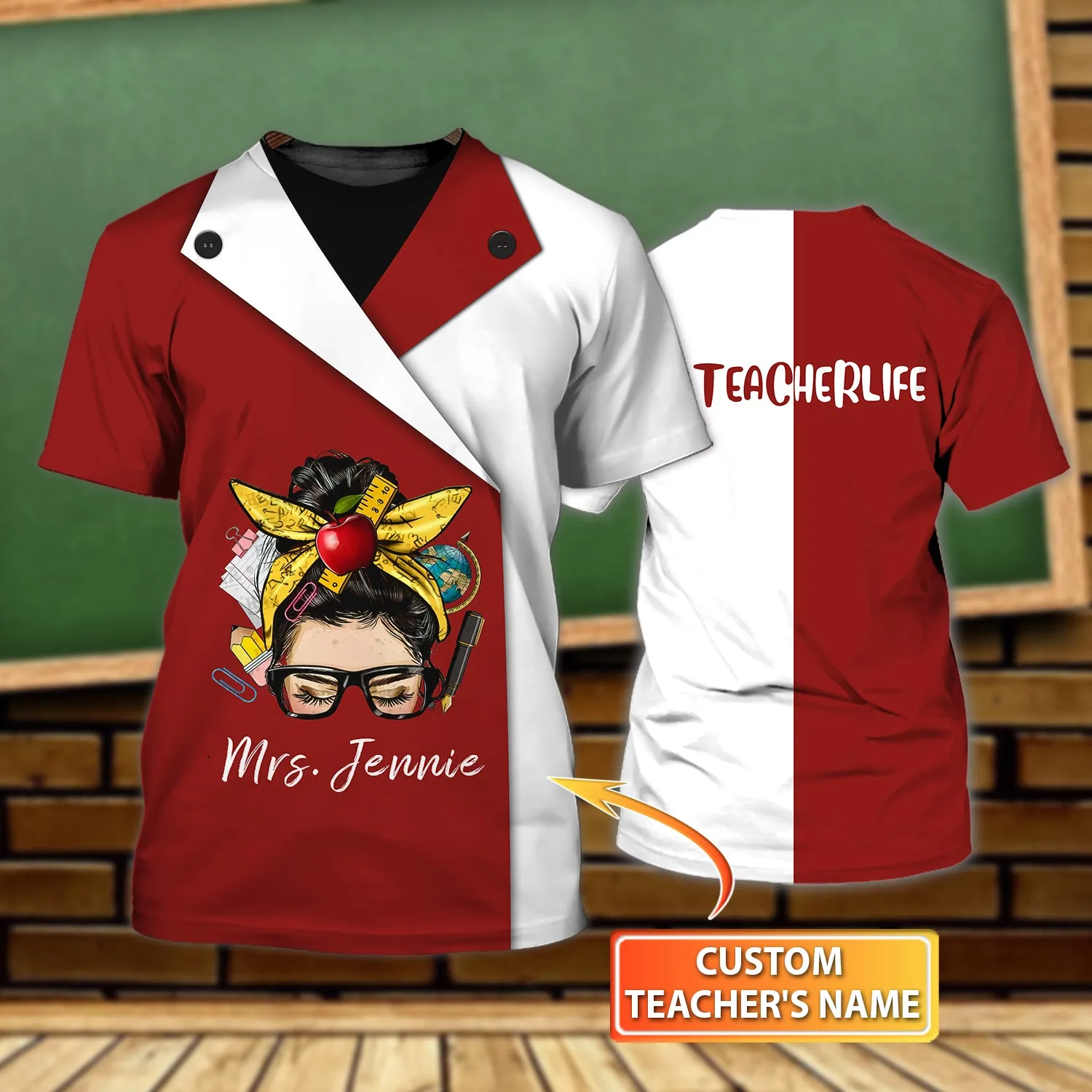 Teacher Team Shirts, Teacher Gift, Personalized Shirt, Teacher Graphic Design 3D Printed Shirts (Non Workwear)