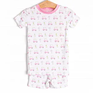 Tee Time Bamboo Pajama Short Set, Pink