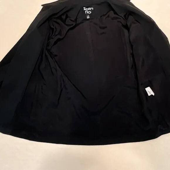 Teen Flo Black Blazer, Size: 10