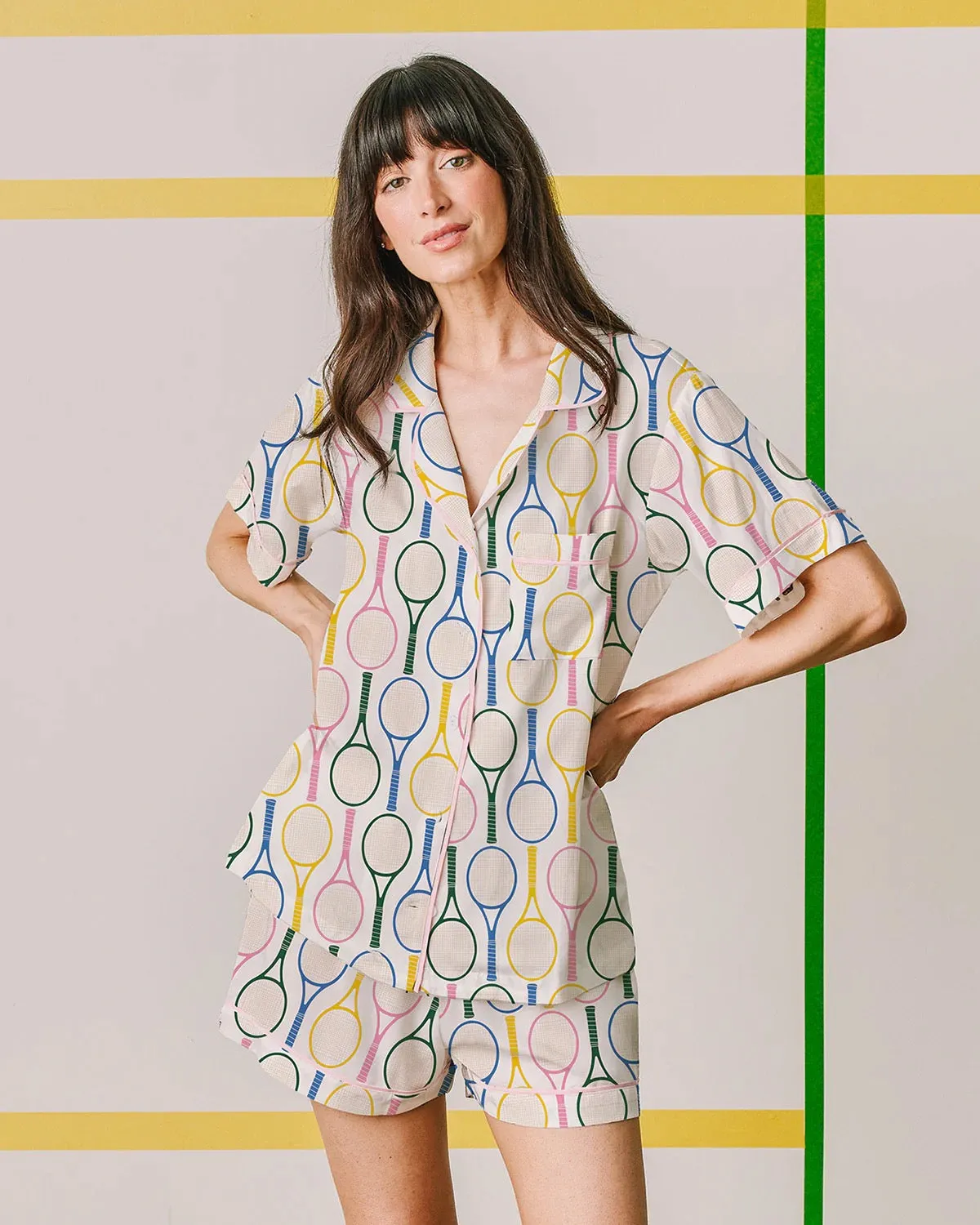 TENNIS TIME PAJAMA SHORTS SET