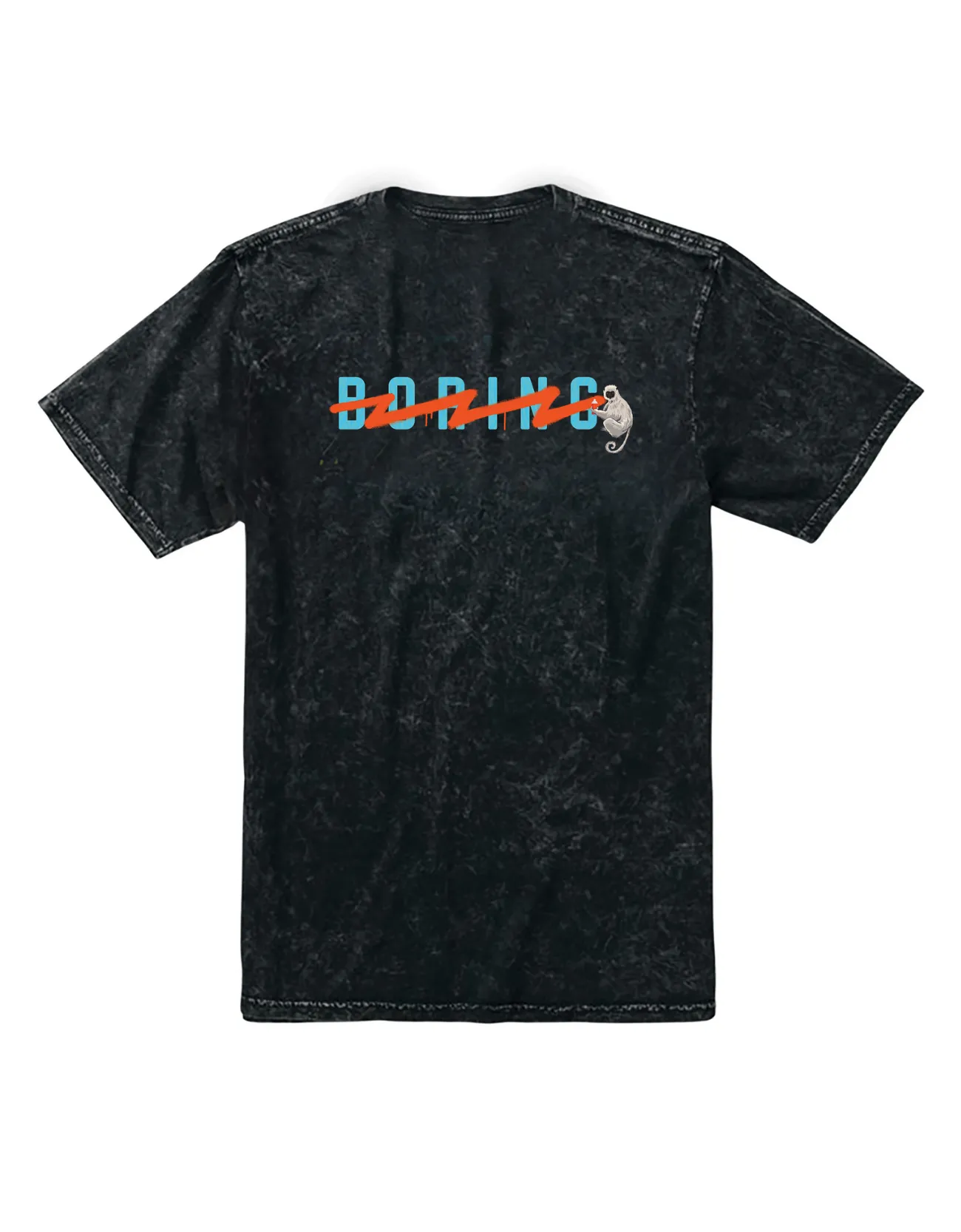 THE BORING TAGLINE - BLACK PRIMO GRAPHIC TEE by Bajallama