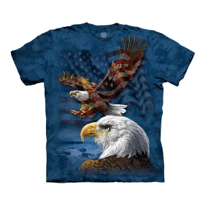The Mountain USA American Eagle Flag Collage Adult Unisex T-Shirt