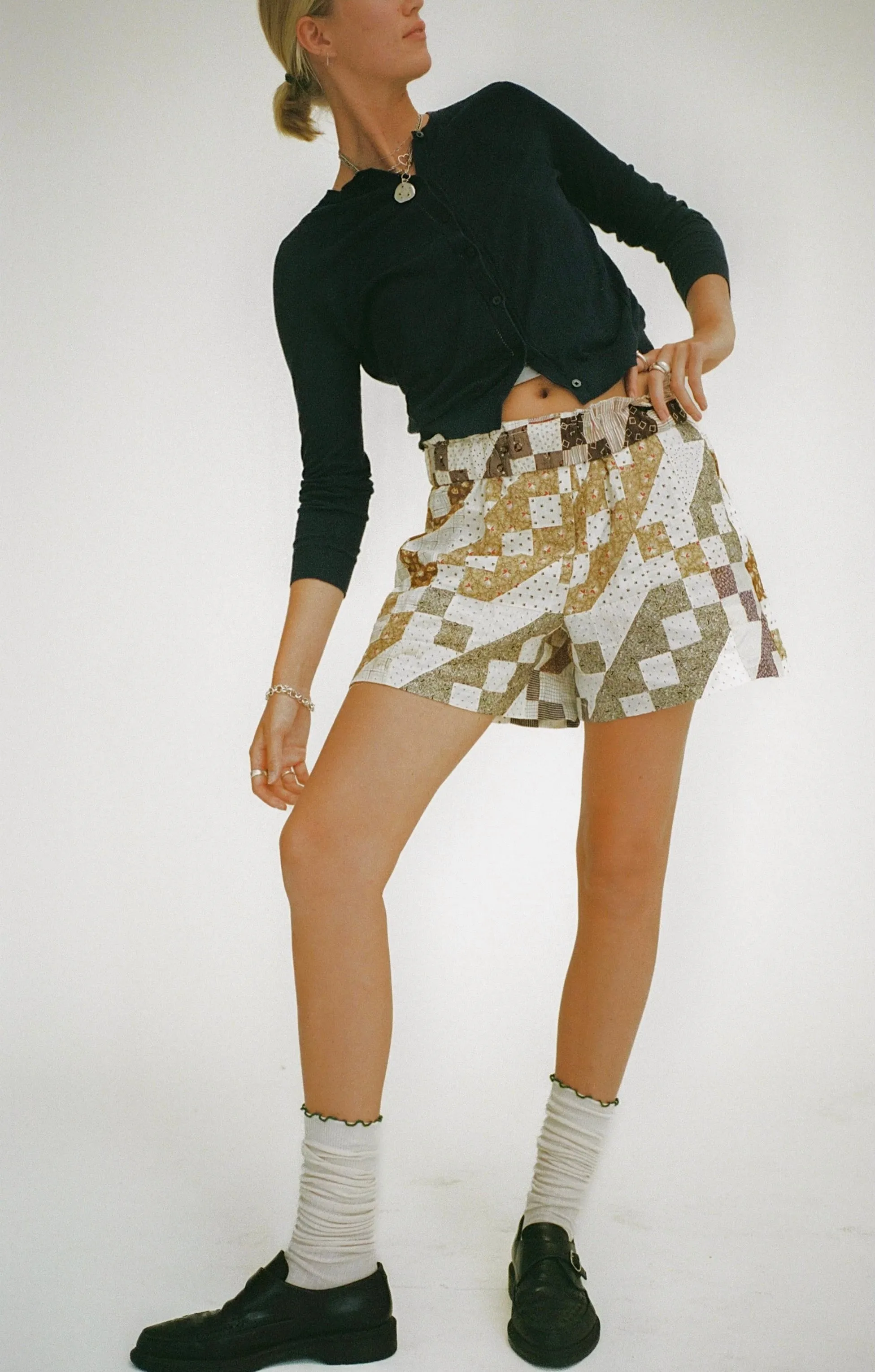THE QUILTED BOXER SHORT - FLORAL PATCHWORK