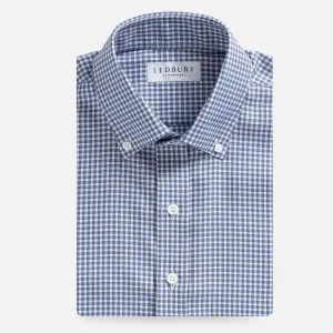 The Smoky Blue Touraine Check Custom Shirt