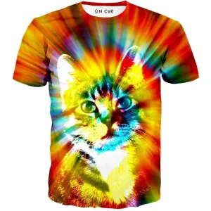 Tie Dye Cat T-Shirt