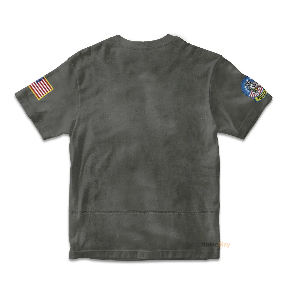 Top Gun Pete Maverick Mitchell Custom Cosplay Costume Kid Tshirt QT205072Hf