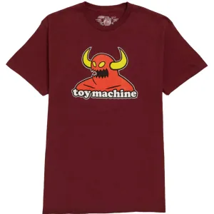 TOY MACHINE MONSTER S/S T-SHIRT WINE