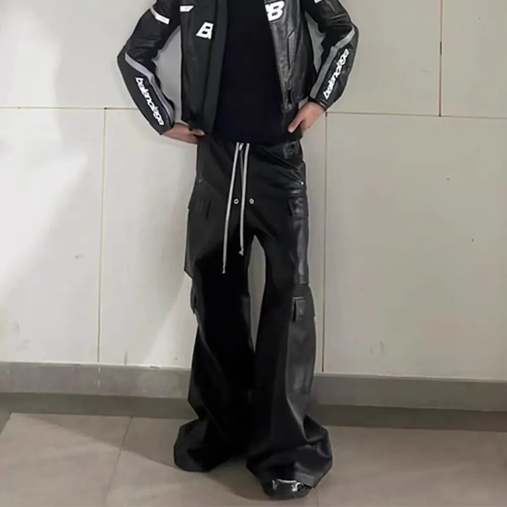 Trendy Leather Jeans