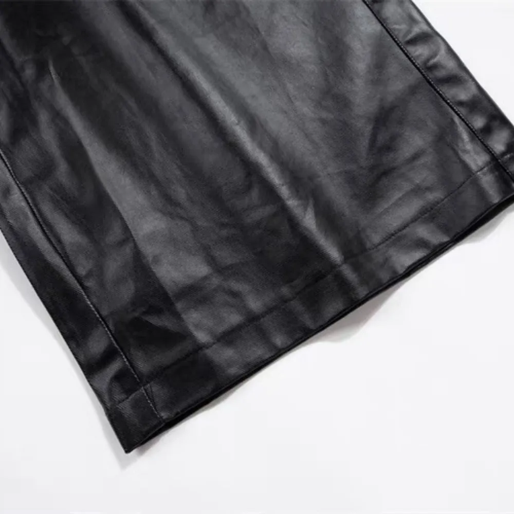 Trendy Leather Jeans