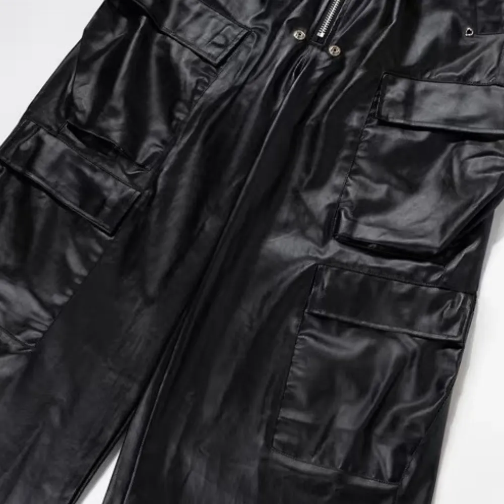 Trendy Leather Jeans
