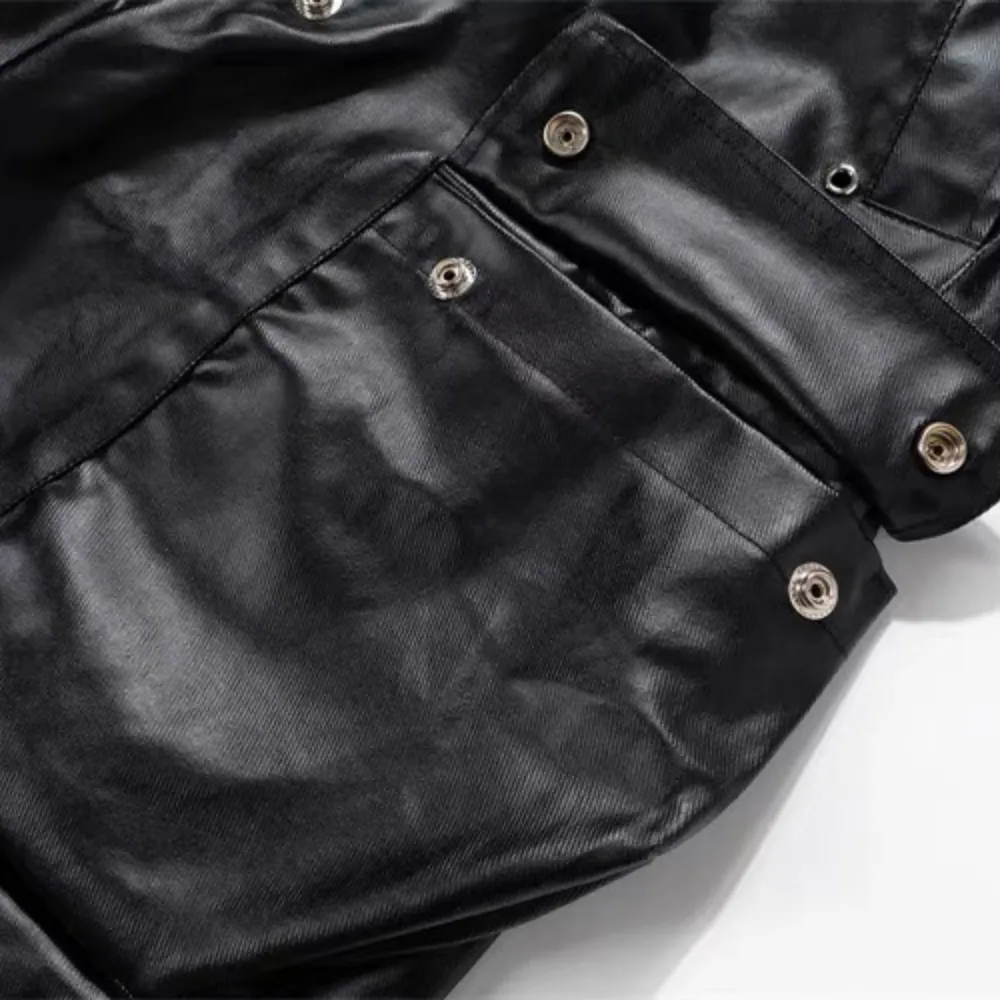 Trendy Leather Jeans