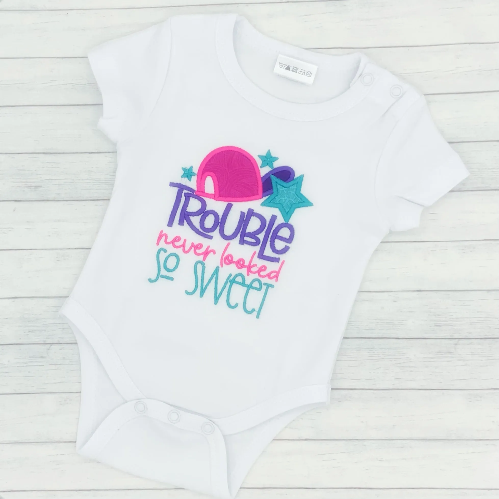 Trouble Never Bodysuit (pink)