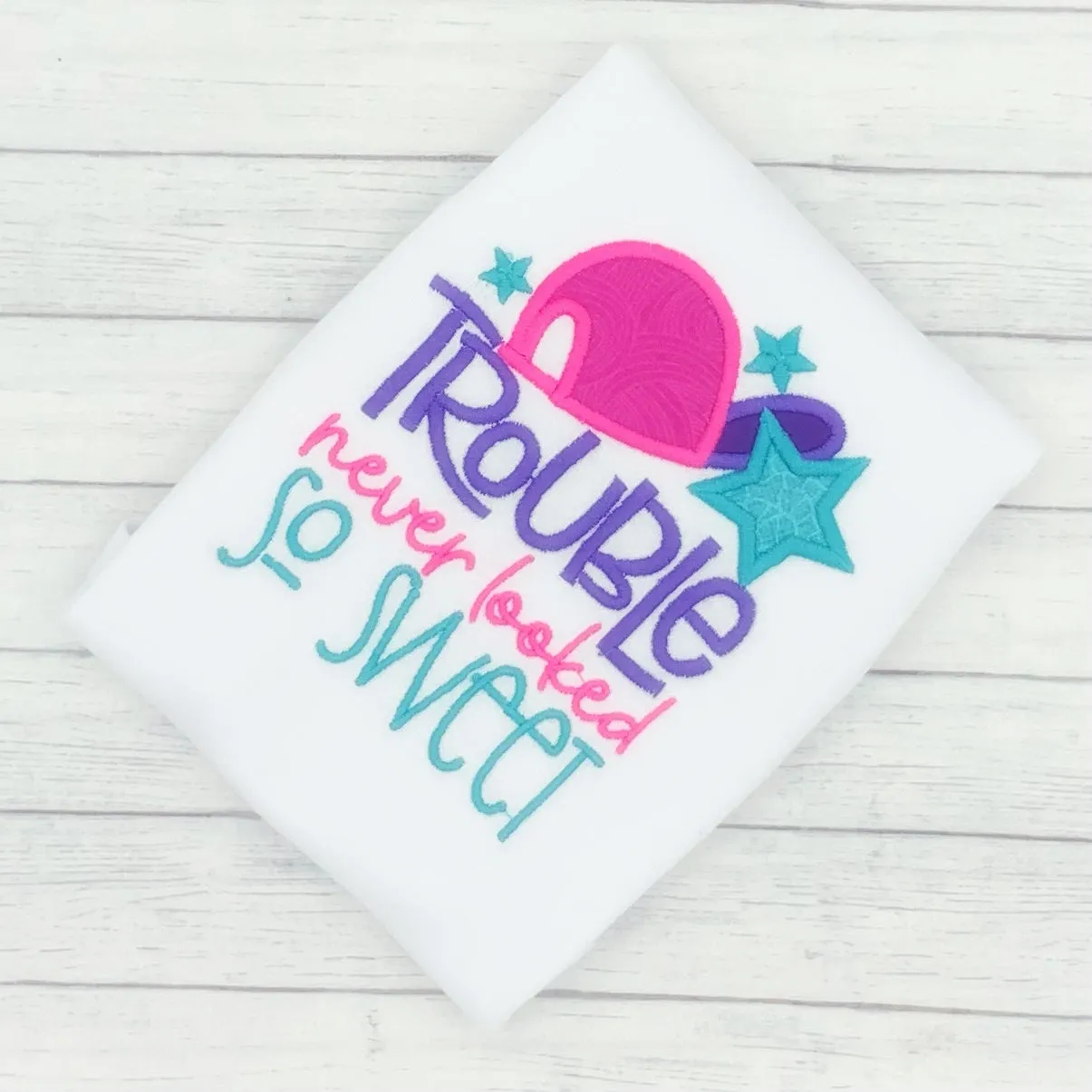Trouble Never Bodysuit (pink)