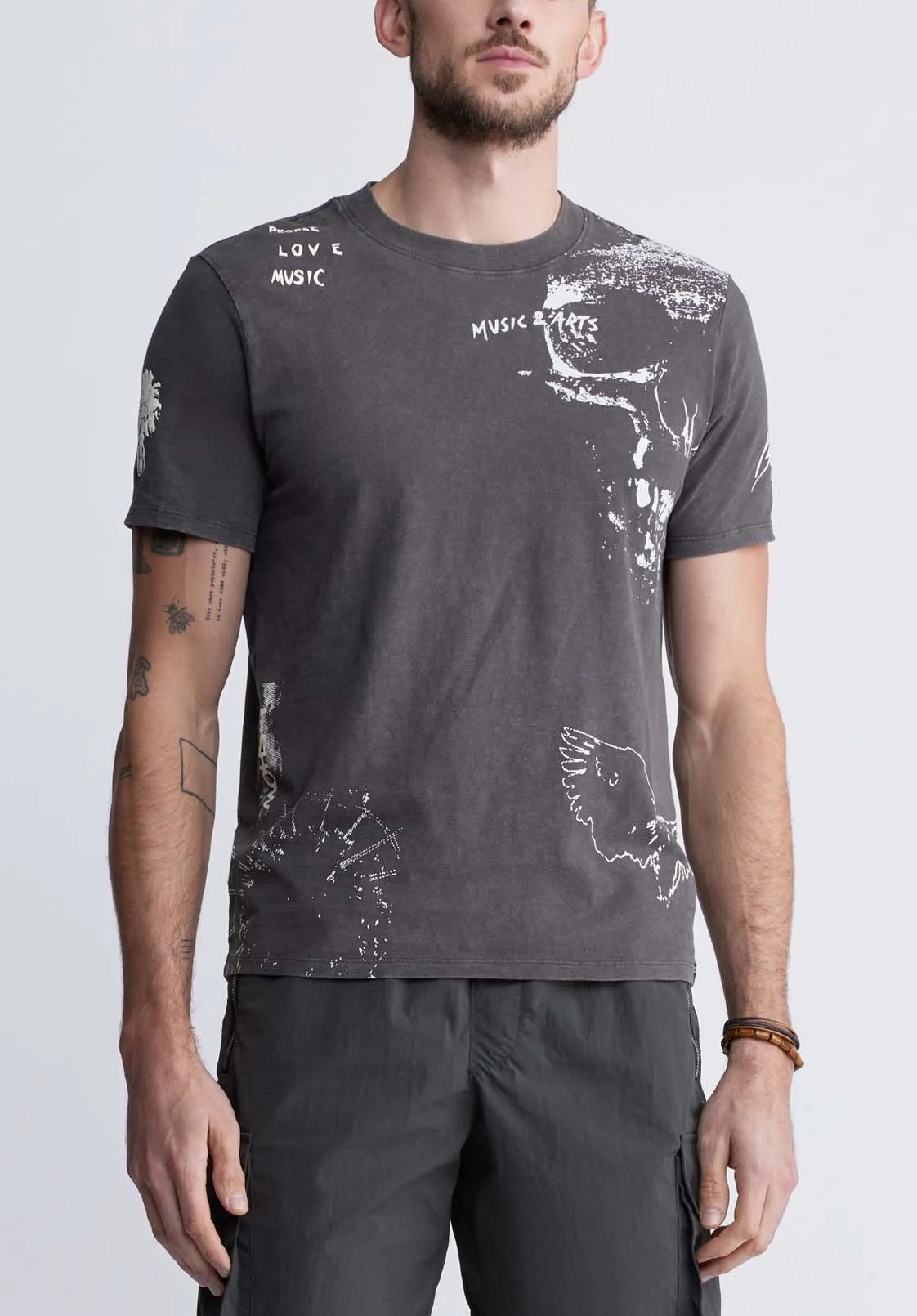 Tupeck Men's Short Sleeve Graphic T-shirt, Dark Grey - BM24330