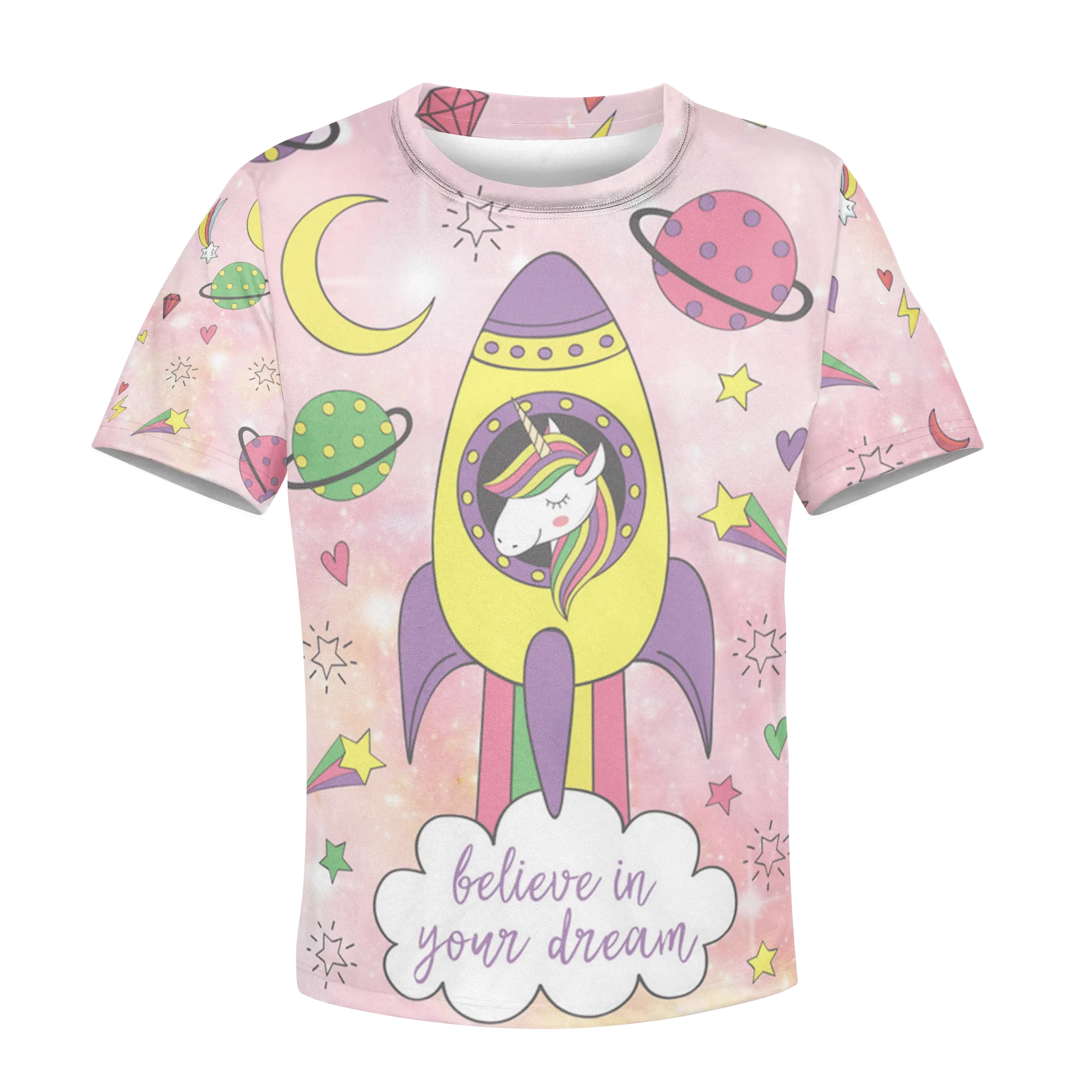 Unicorn Believe In Your Dream Custom Cosplay Kid Hoodie