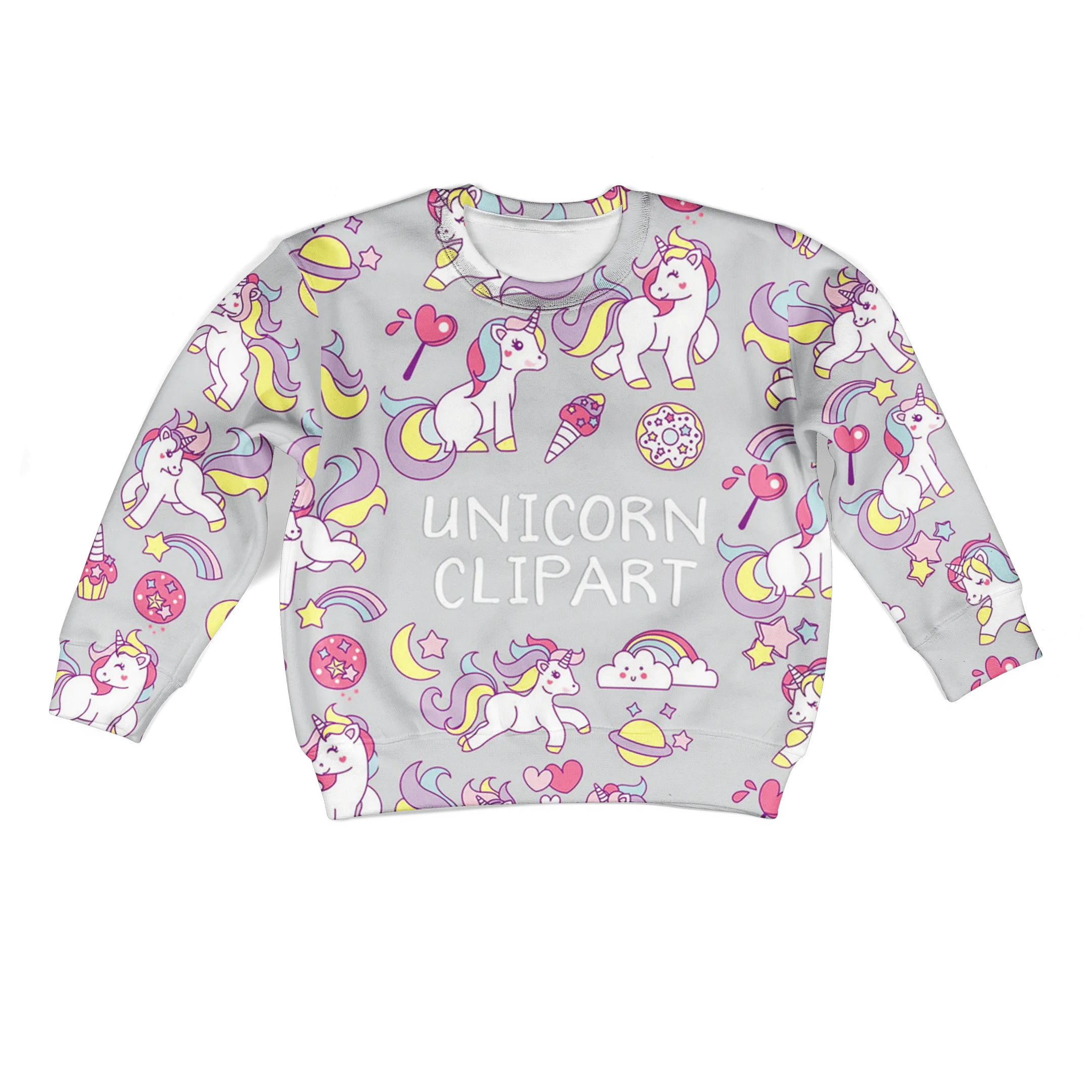 Unicorn Clipart Custom Cosplay Kid Hoodie
