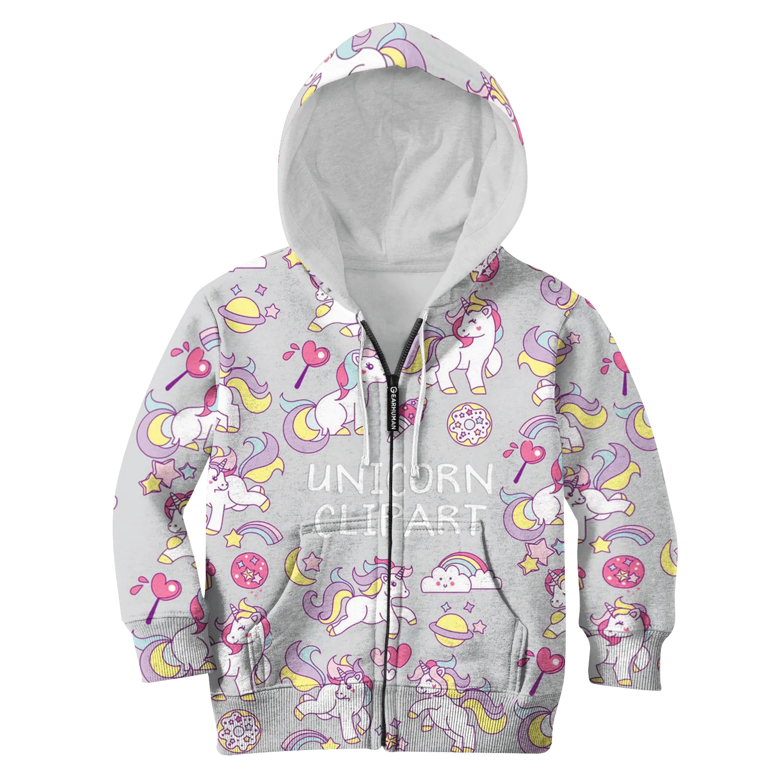 Unicorn Clipart Custom Cosplay Kid Hoodie