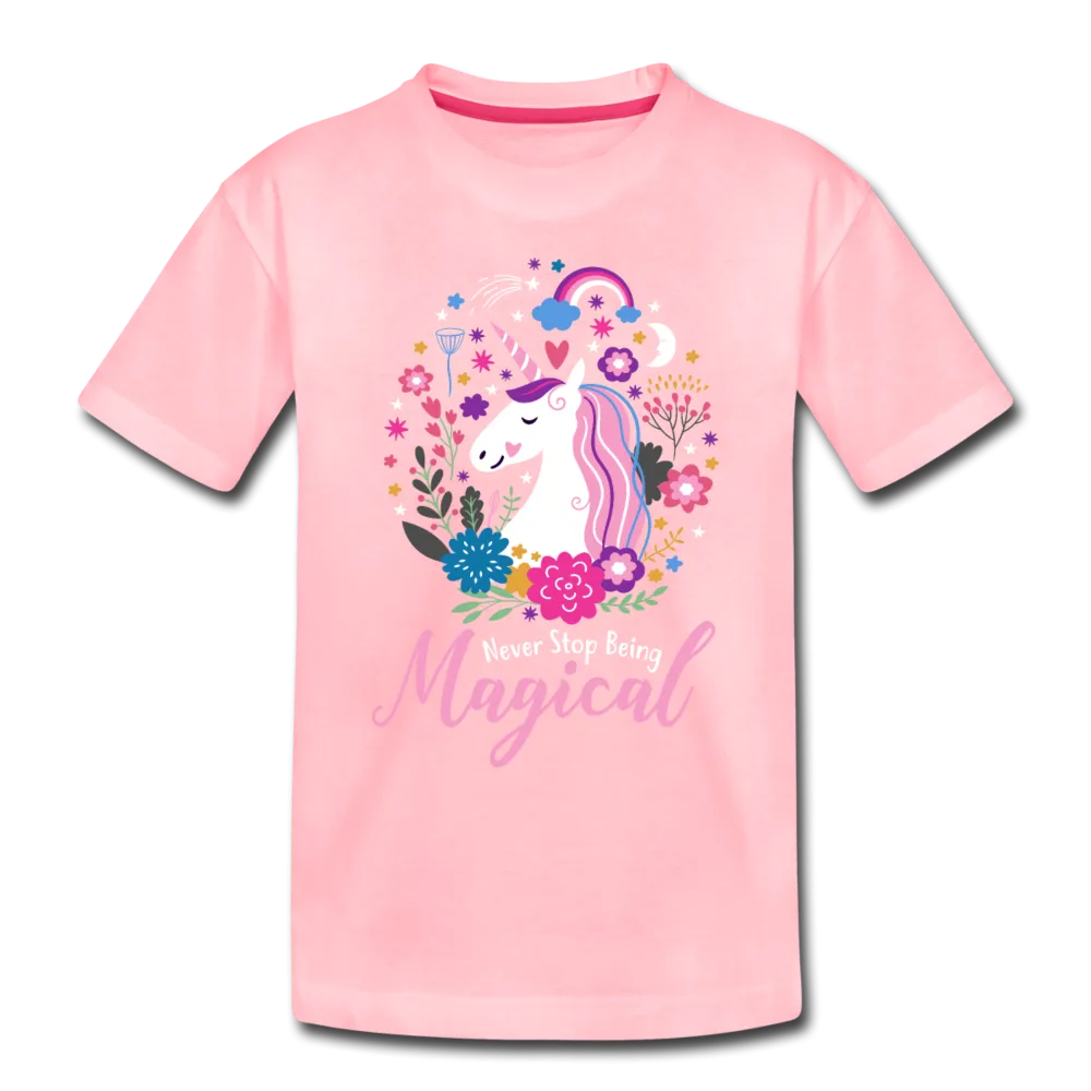 Unicorn Never Stop Being Magical Toddler Premium T-Shirt (CK1520)