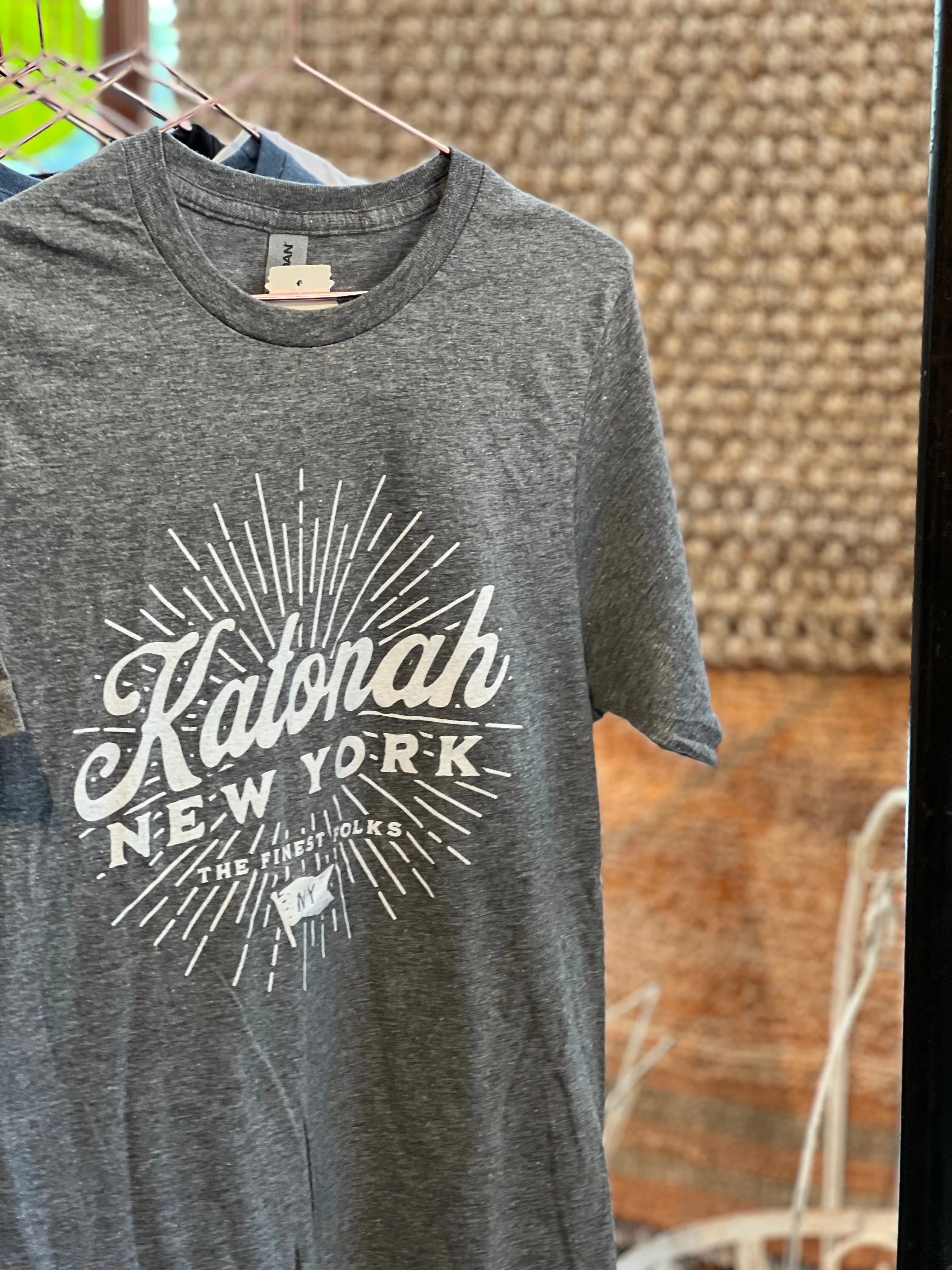 Unisex Katonah NY Finest Folks Tee Heather Gray