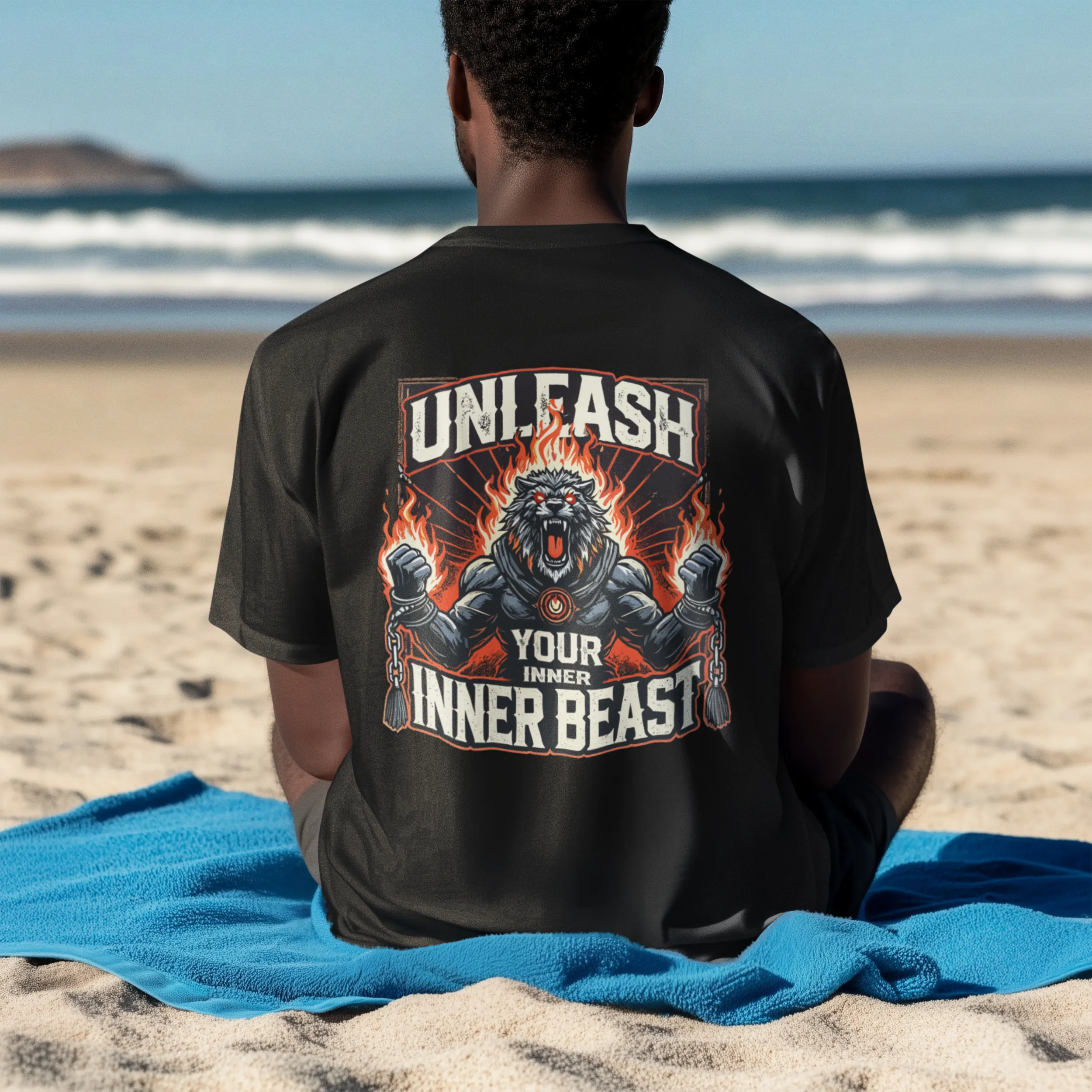 Unleash Your Inner Beast Inspirational Gym Shirt - Motivation for Your Workout - RISE SOVEREIGN