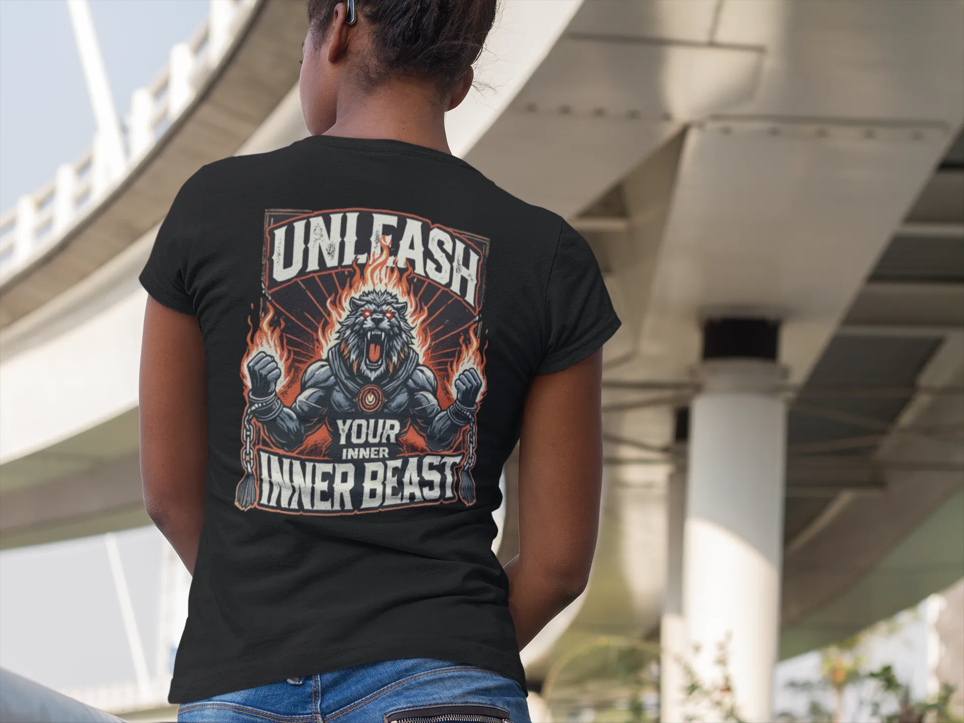 Unleash Your Inner Beast Inspirational Gym Shirt - Motivation for Your Workout - RISE SOVEREIGN