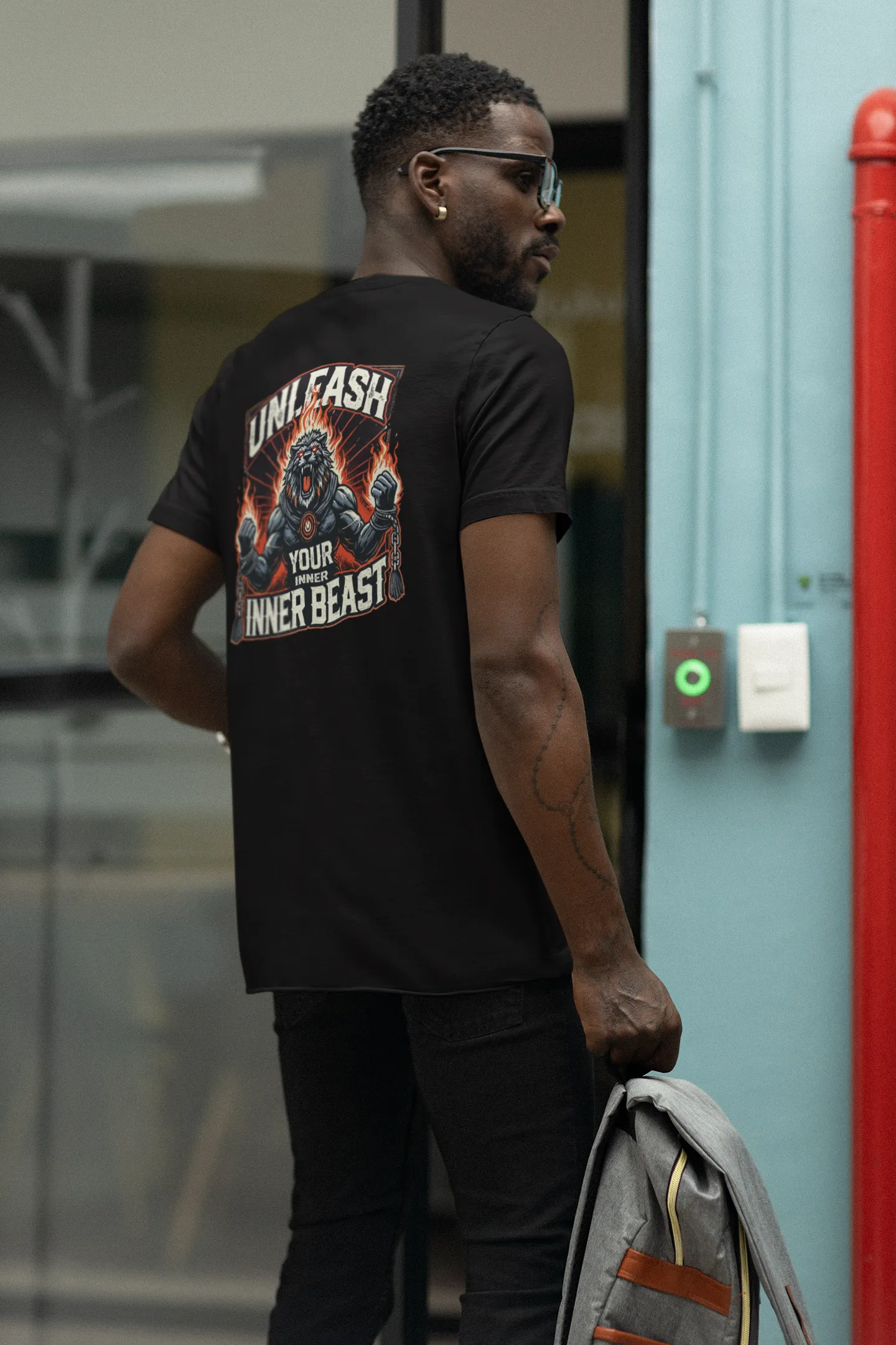 Unleash Your Inner Beast Inspirational Gym Shirt - Motivation for Your Workout - RISE SOVEREIGN