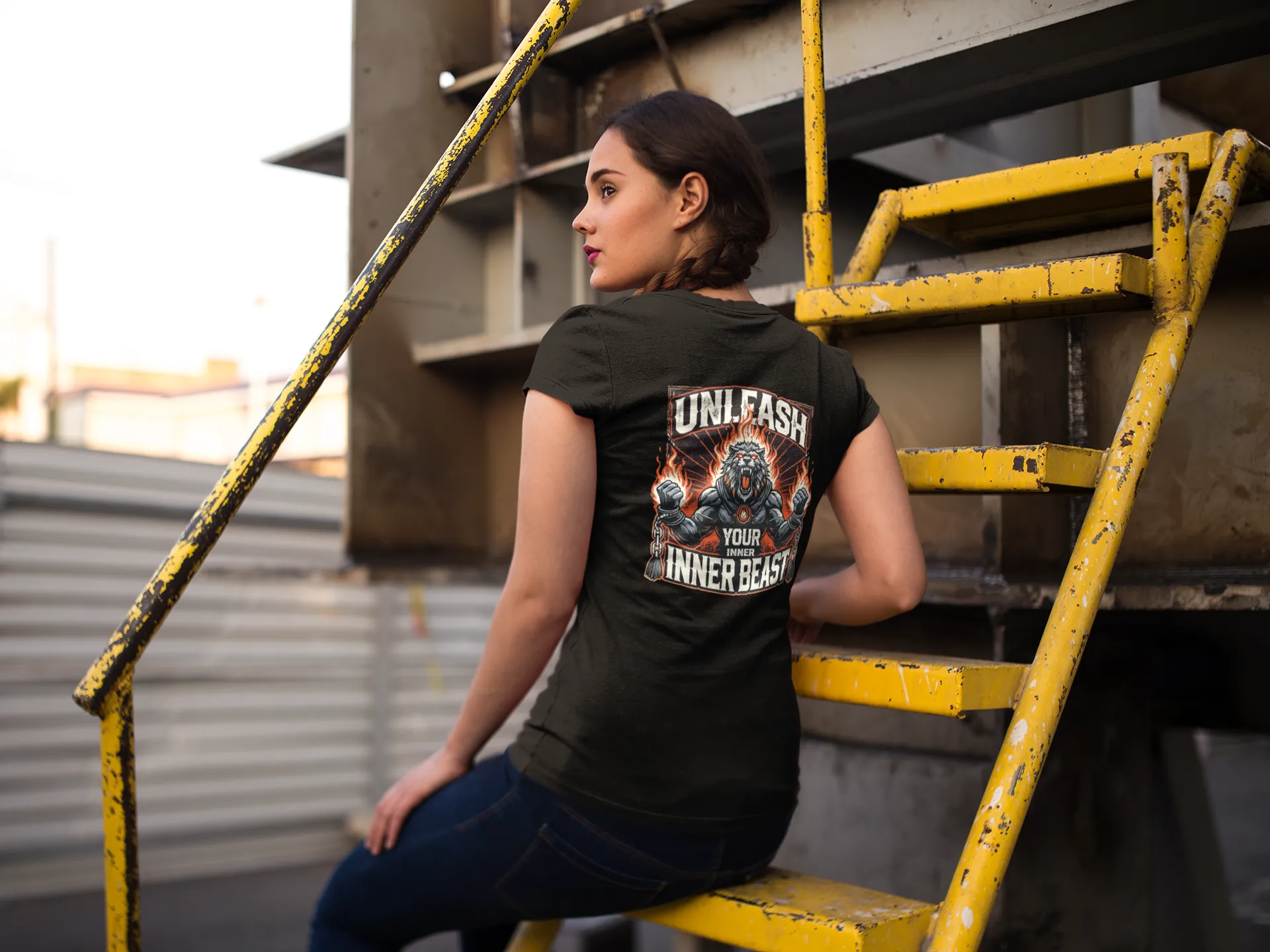 Unleash Your Inner Beast Inspirational Gym Shirt - Motivation for Your Workout - RISE SOVEREIGN