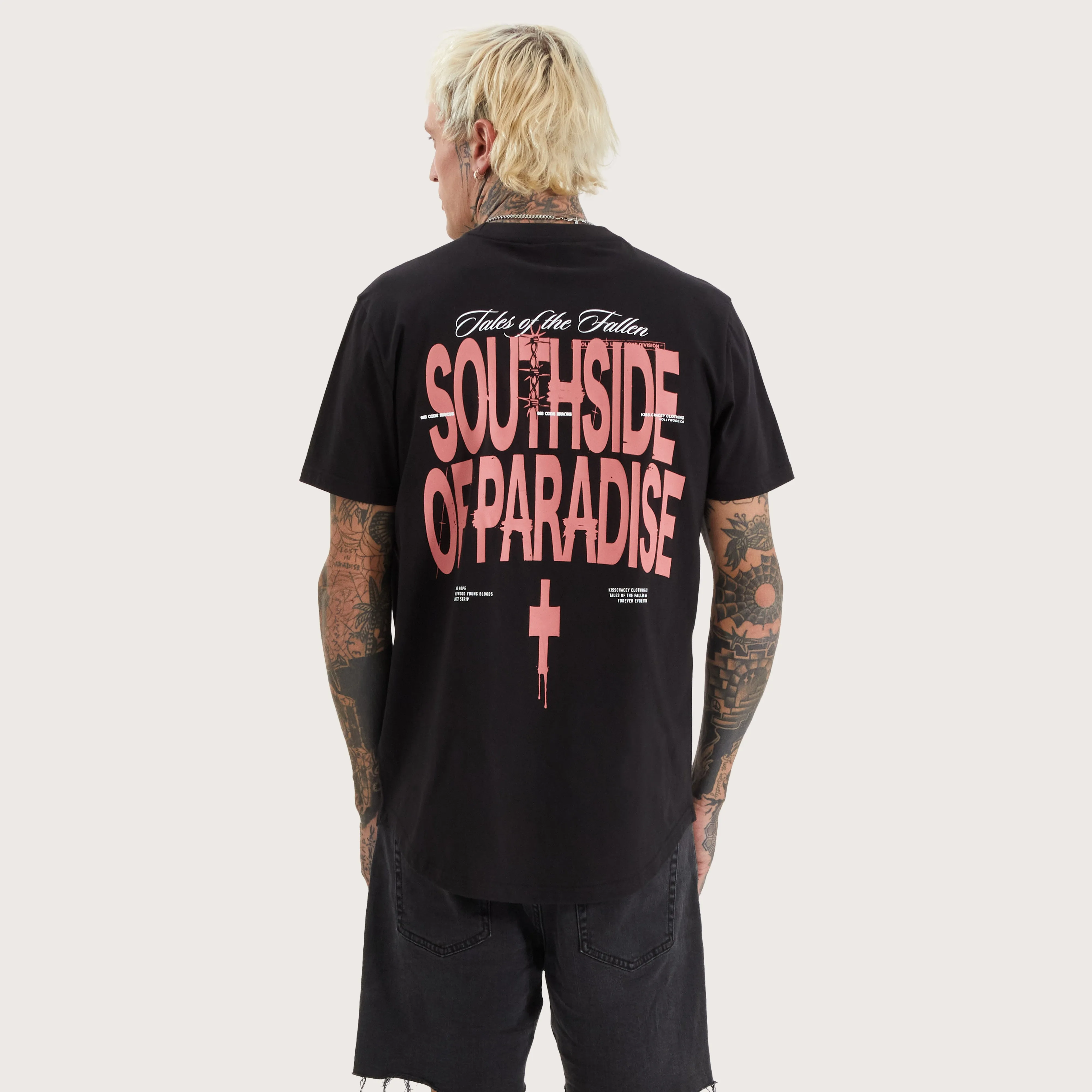 Untie Dual Curved Tee Jet Black