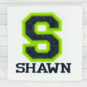 Varsity Name Shirt Lime and Black