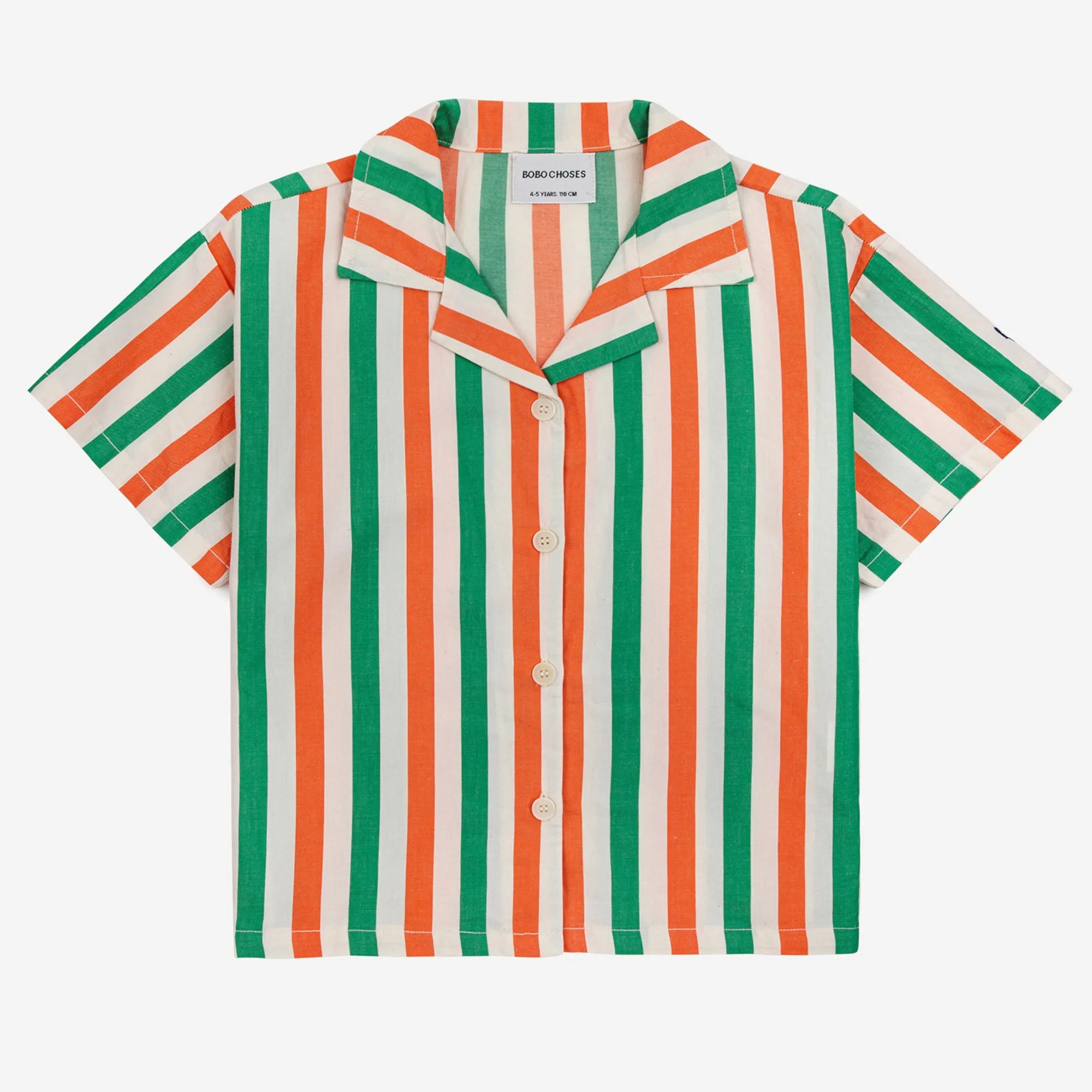 Vertical Stripes Woven Shirt by Bobo Choses