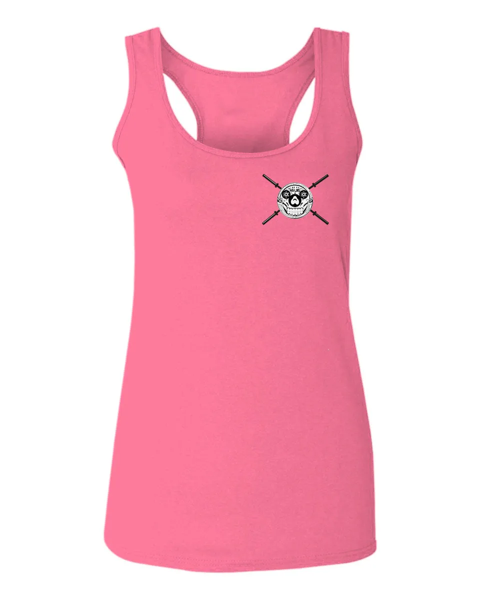 VICES AND VIRTUESS Funny Graphic Skull Deadlifts Day Fitness Gym Tough Workout  women's Tank Top sleeveless Racerback
