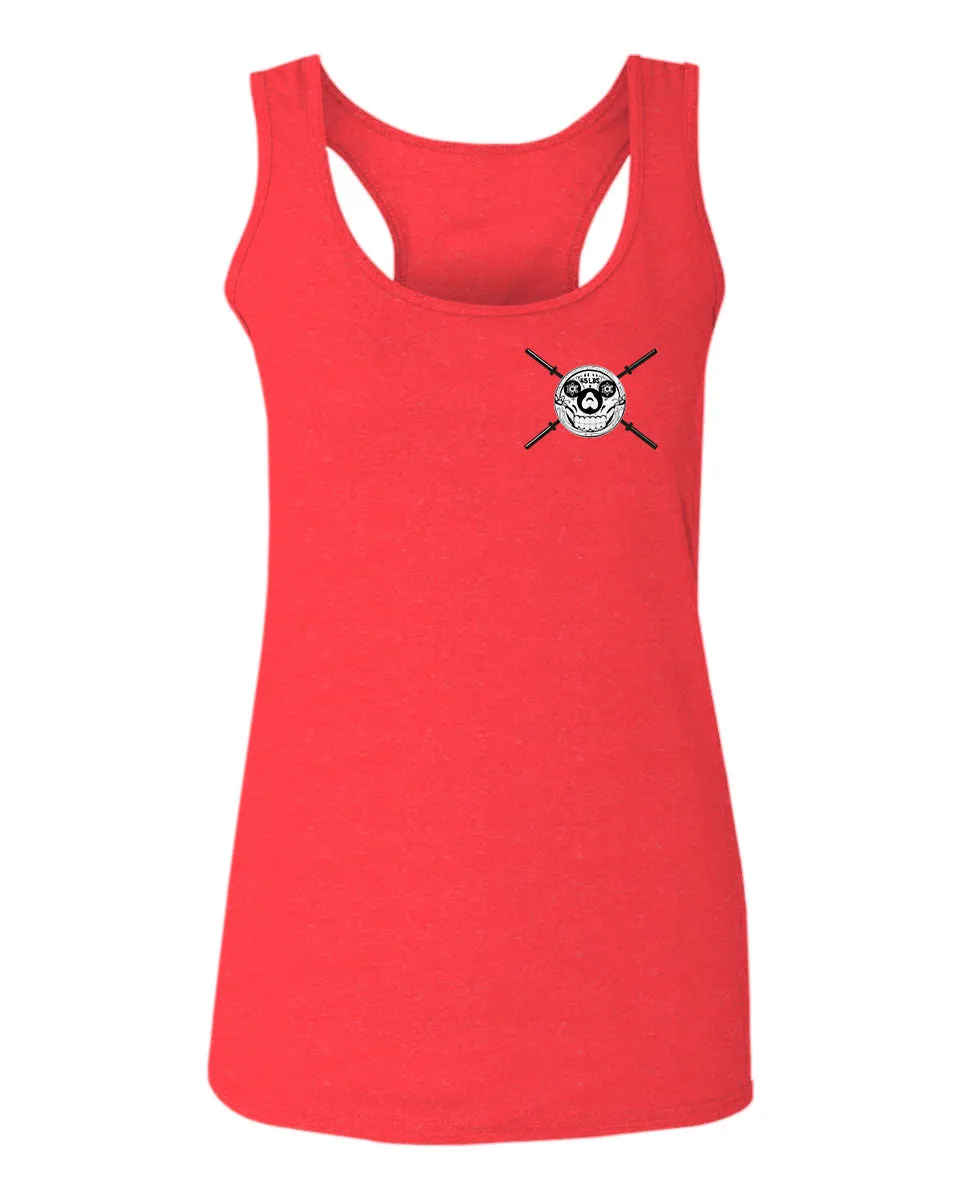 VICES AND VIRTUESS Funny Graphic Skull Deadlifts Day Fitness Gym Tough Workout  women's Tank Top sleeveless Racerback