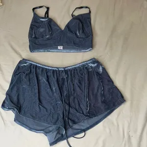 Victoria’s Secret PJ set blue velvet size Shorts and top