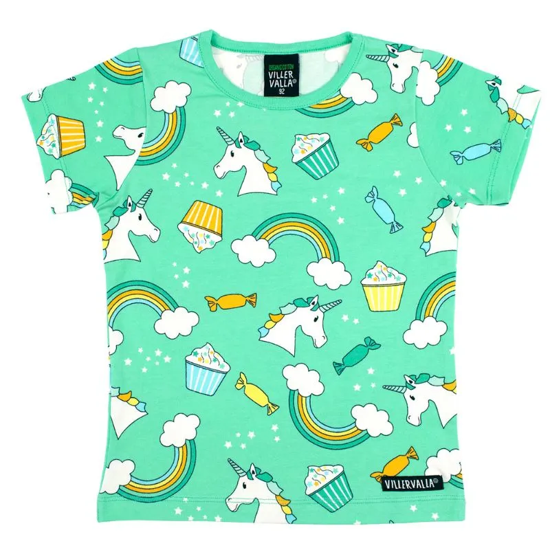Villervalla Kids Unicorn T-Shirt - Pear Green