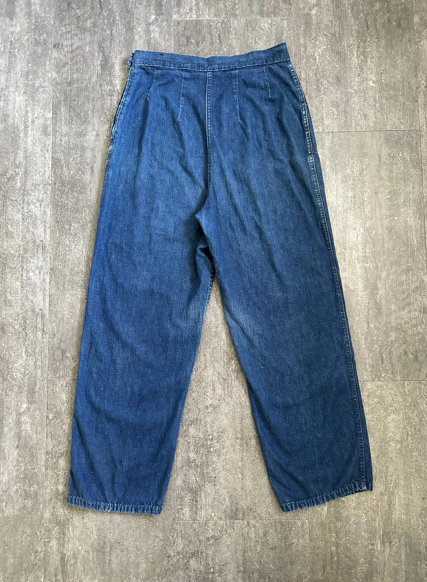 Vintage 1940s jeans . 40s denim pants . 32-33 waist