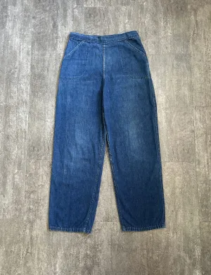 Vintage 1940s jeans . 40s denim pants . 32-33 waist