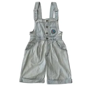 vintage 80s Gitano Pleated Front, scoop pockets Overalls Shorts Jean size small