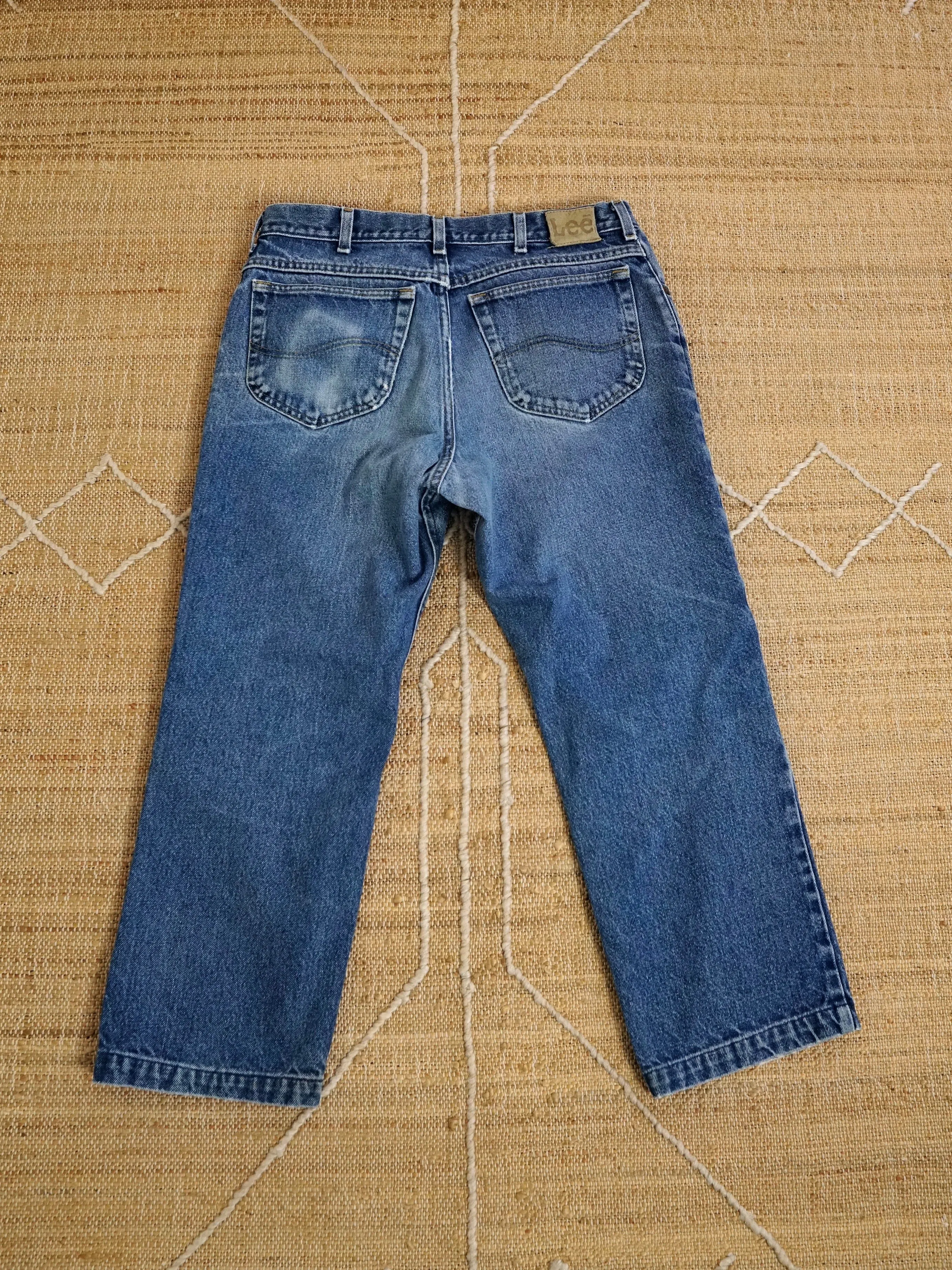 Vintage 80's Lee Cropped Jeans - 33" Waist