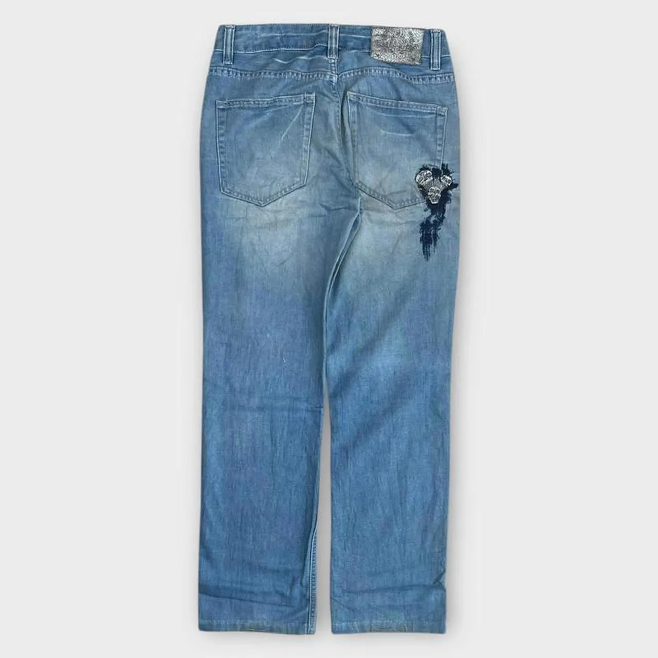 Vintage Big Train Japanese Denim Embroidered Straight Fit Jeans