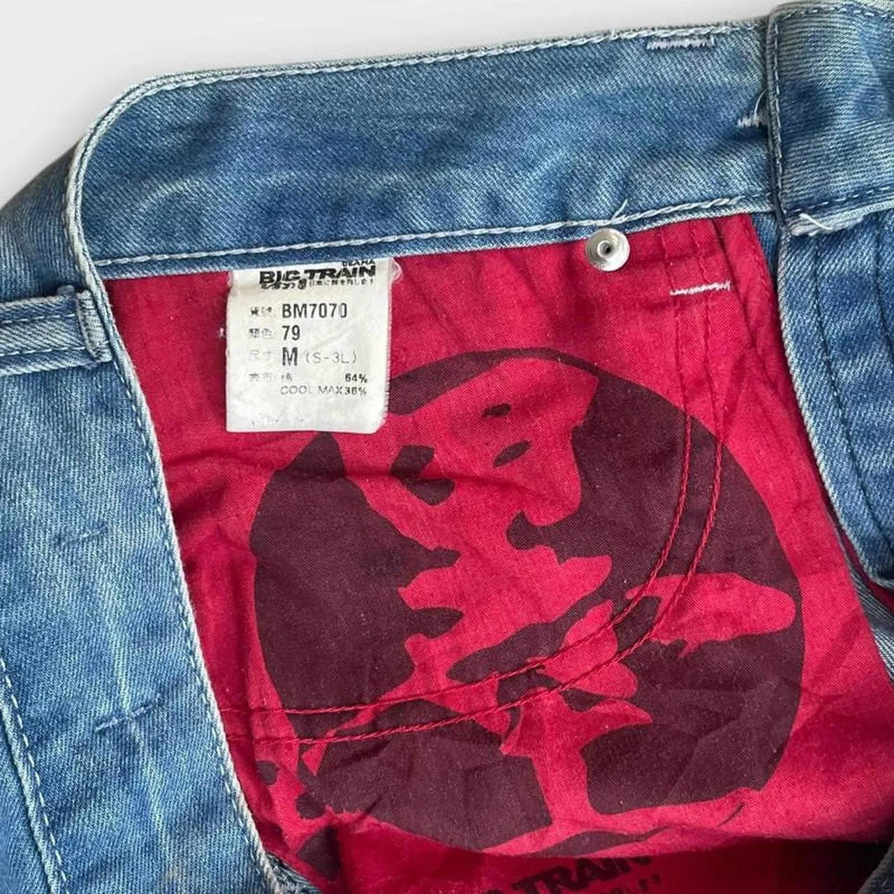 Vintage Big Train Japanese Denim Embroidered Straight Fit Jeans