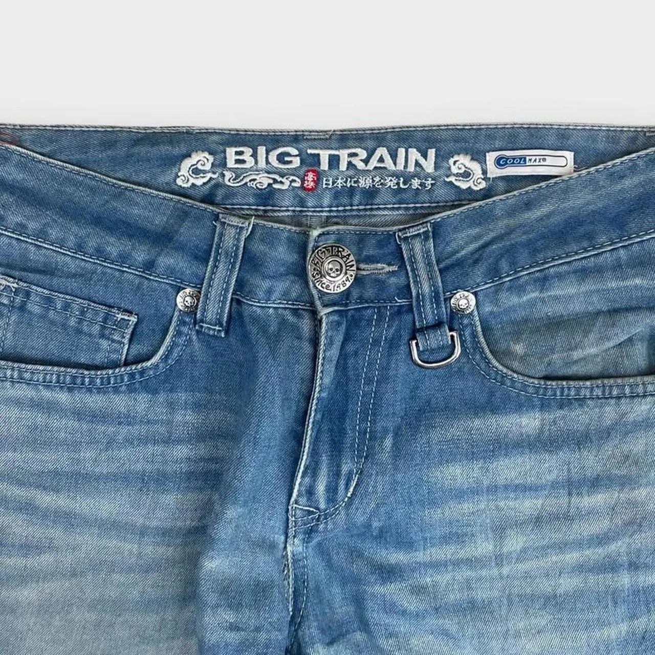 Vintage Big Train Japanese Denim Embroidered Straight Fit Jeans