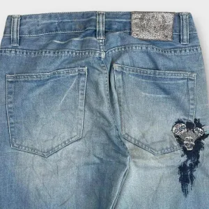 Vintage Big Train Japanese Denim Embroidered Straight Fit Jeans